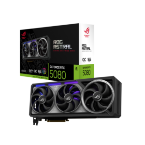CARTE GRAPHIQUE ASUS ROG ASTRAL GAMING GEFORCE RTX 5080 16GB RGB OC TRIPLE FAN AXIOM INFORMATIQUE PLUS